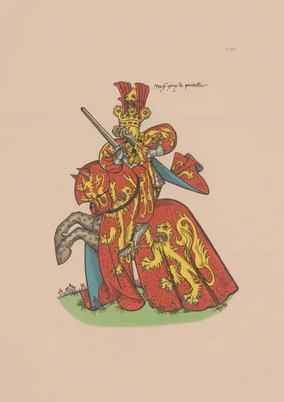 Ancien armorial équestre de la Toison d’or et de l’Europe au 15e siècle Pl.021 av Berger-Levrault et Cie