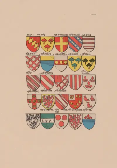 Ancien armorial équestre de la Toison d’or et de l’Europe au 15e siècle Pl.083 av Berger-Levrault et Cie