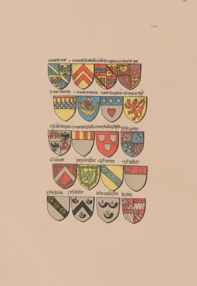 Ancien armorial équestre de la Toison d’or et de l’Europe au 15e siècle Pl.108 av Berger-Levrault et Cie