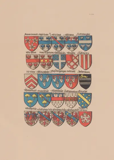 Ancien armorial équestre de la Toison d’or et de l’Europe au 15e siècle Pl.074 av Berger-Levrault et Cie
