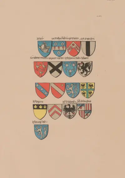Ancien armorial équestre de la Toison d’or et de l’Europe au 15e siècle Pl.109 av Berger-Levrault et Cie