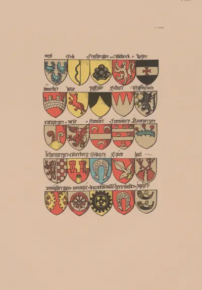 Ancien armorial équestre de la Toison d’or et de l’Europe au 15e siècle Pl.041 av Berger-Levrault et Cie