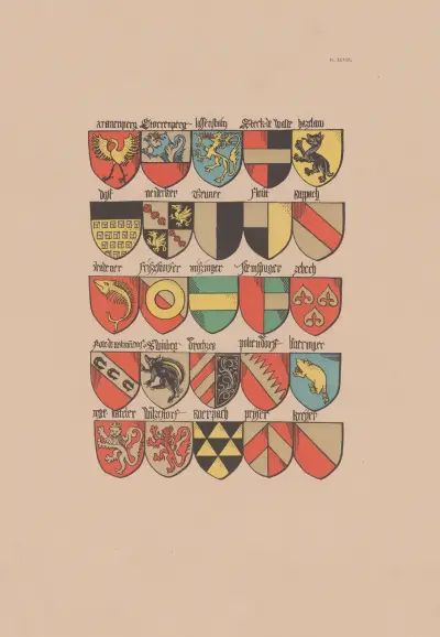 Ancien armorial équestre de la Toison d’or et de l’Europe au 15e siècle Pl.038 av Berger-Levrault et Cie