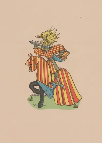 Ancien armorial équestre de la Toison d’or et de l’Europe au 15e siècle Pl.099 av Berger-Levrault et Cie
