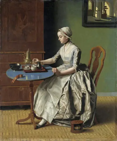 Dutch Girl at Breakfast av Jean-Etienne Liotard