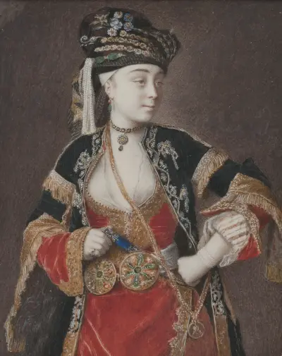 Lady in Turkish costume av Jean-Etienne Liotard