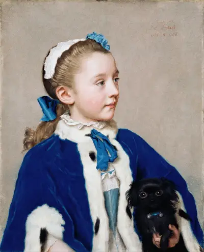 Maria Frederike Van Reede-Athlone At Seven av Jean-Etienne Liotard