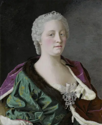 Maria Theresa, Archduchess of Austria, Queen of Hungary and Bohemia, and Holy Roman Empress av Jean-Etienne Liotard
