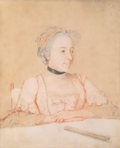 Portrait of Maria Josepha, Fürstin von Clary und Aldringen av Jean-Etienne Liotard