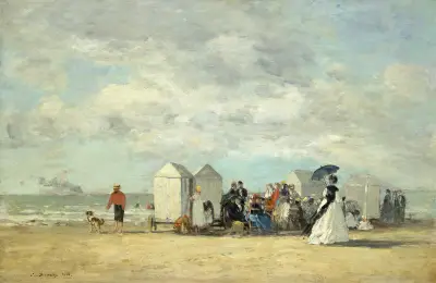 Strandscen av Eugène Boudin