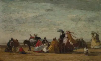 Strandscen av Eugène Boudin