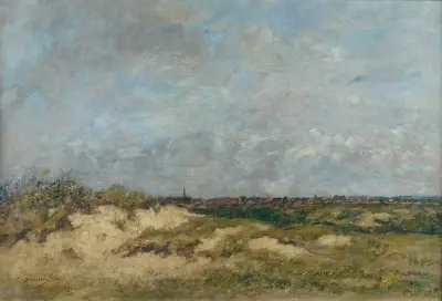 Berck, sanddynerna i hårt väder av Eugène Boudin