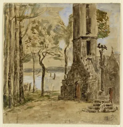 Bretagniskt kors av Eugène Boudin