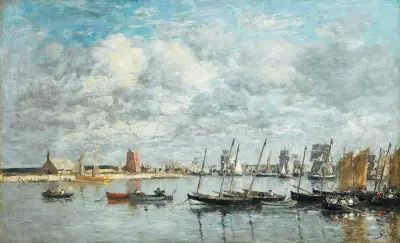 Camaret, Le Port av Eugène Boudin