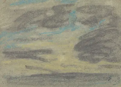 Moln över havet av Eugène Boudin