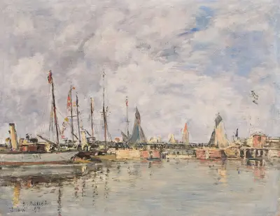 Deauville, le bassin av Eugène Boudin