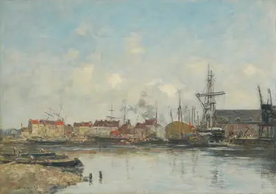 Dunkerque, den gamla bassängen av Eugène Boudin