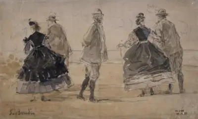 Grupp vid havet av Eugène Boudin