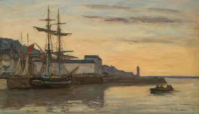 Honfleur. Voiliers av Eugène Boudin