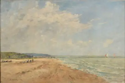 Stigande tidvatten (Saint-Valérys bukt) av Eugène Boudin
