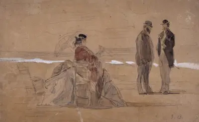 Stranden av Eugène Boudin