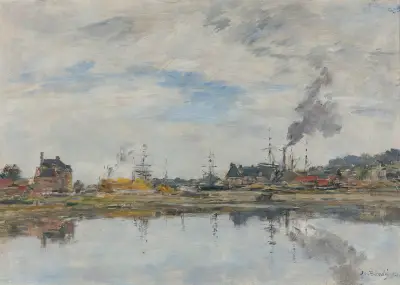 Der Rückstau bei Trouville von Eugène Boudin