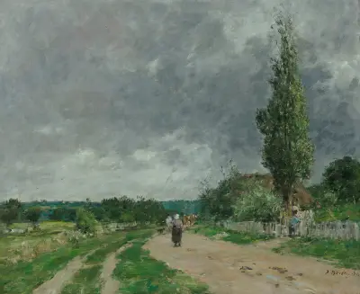 Vägen till Deauville av Eugène Boudin