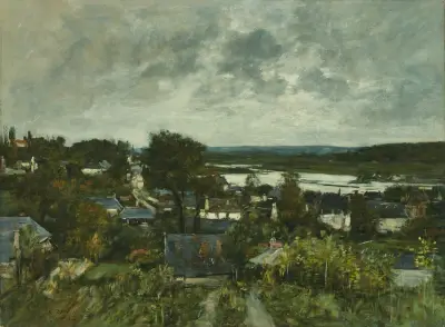 La Touques near Deauville av Eugène Boudin