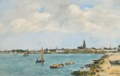 Le Croisic. Vue Generale Prise De Pempron av Eugène Boudin