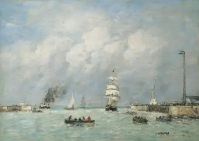 Le Havre, hamninloppet av Eugène Boudin