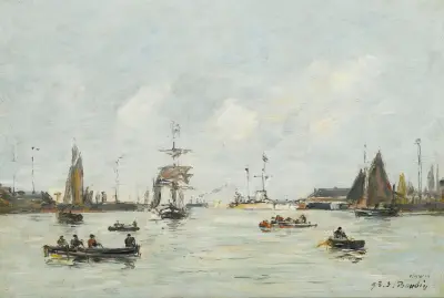 Le Havre. L’avant-Port av Eugène Boudin