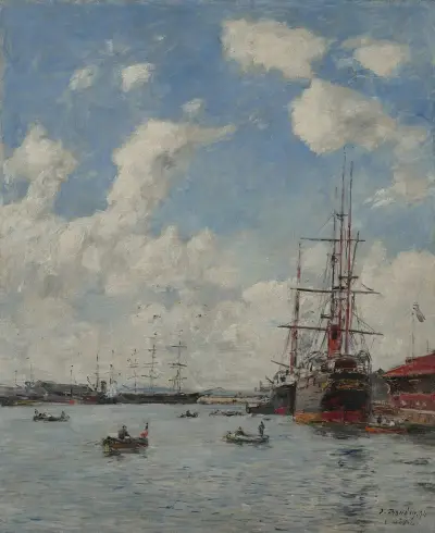 Le Havre, Eure-bassängen av Eugène Boudin