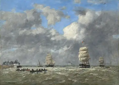 Le Havre av Eugène Boudin