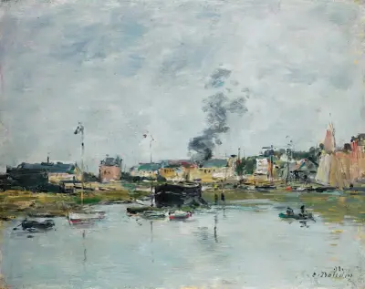 Le Port De Trouville av Eugène Boudin