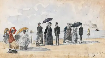 Les Crinolines av Eugène Boudin