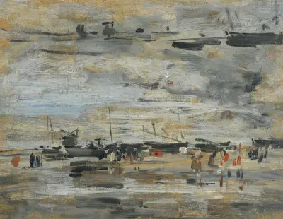 Lågvatten (studie) av Eugène Boudin