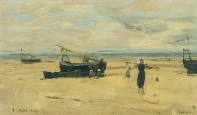 Strandade stränder av Eugène Boudin
