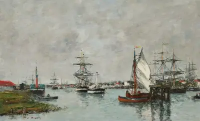 Port d’Anvers av Eugène Boudin