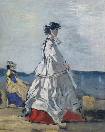 Prinsessan Pauline Metternich på stranden av Eugène Boudin