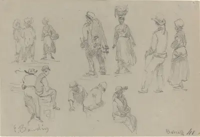 Lantliga figurer av Eugène Boudin