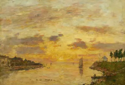 Saint-Valéry-Sur-Somme. L’embouchure De La Somme av Eugène Boudin