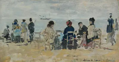 Strandscen av Eugène Boudin