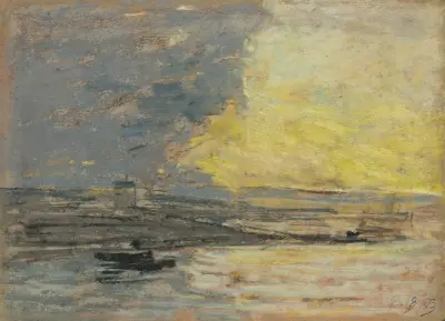 Seaside, Port of Honfleur av Eugène Boudin