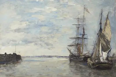 Sortie de port av Eugène Boudin