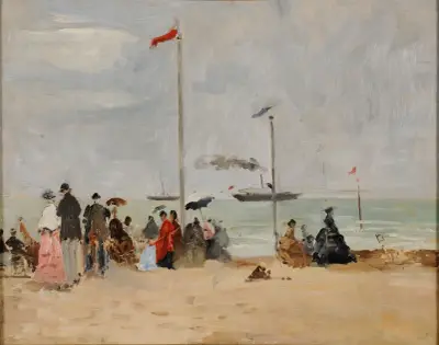 På stranden i Trouville av Eugène Boudin