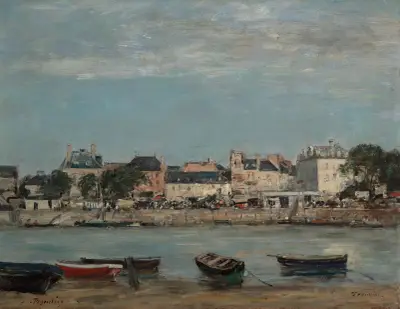 Hamnen i Trouville av Eugène Boudin