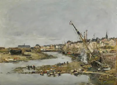 Trouville. Hamnen av Eugène Boudin
