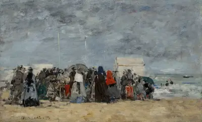 Trouville, badscen av Eugène Boudin