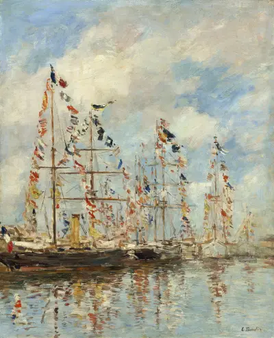 Yacht Basin at Trouville-Deauville (probably 1895-1896) av Eugène Boudin
