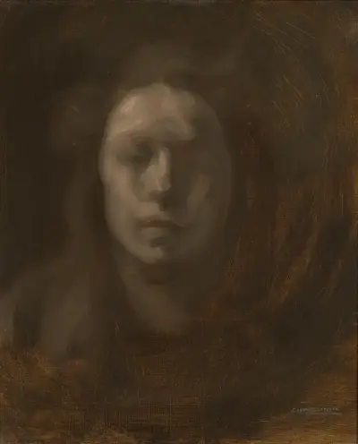 Girl with her Hair Down av Eugène Carriere